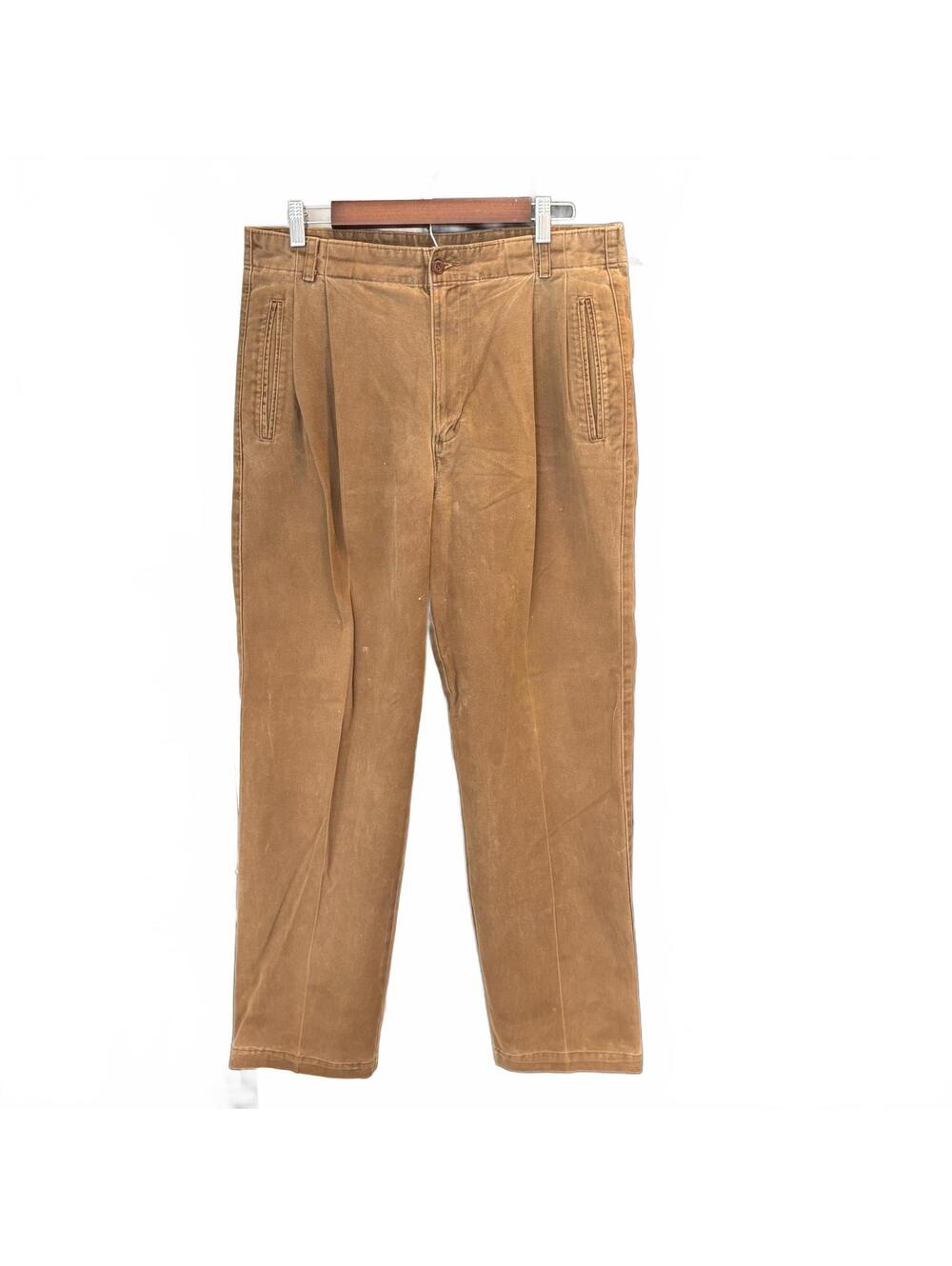 Dockers by Levi's Classic Fit Tan Brown Pleated Khaki Pants Men's